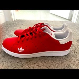Almost fresh out the box red Stan Smith’s